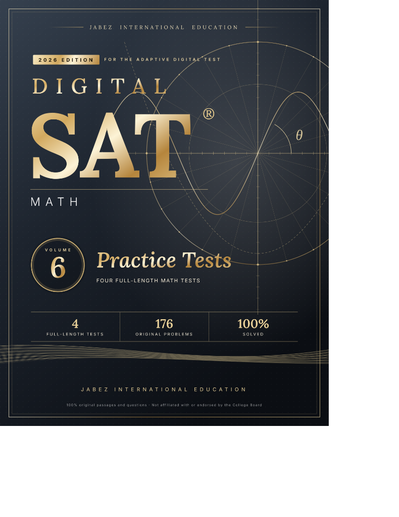 Jabez Digital SAT Math Volume 6 Practice Tests 교재 표지