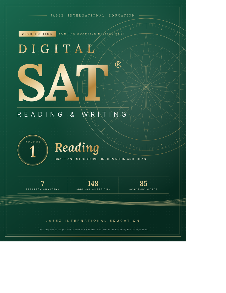 Jabez Digital SAT Reading & Writing Volume 1 Reading 교재 표지
