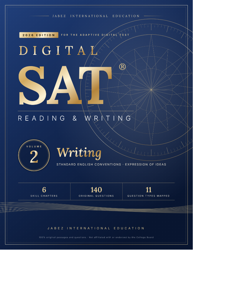 Jabez Digital SAT Reading & Writing Volume 2 Writing 교재 표지