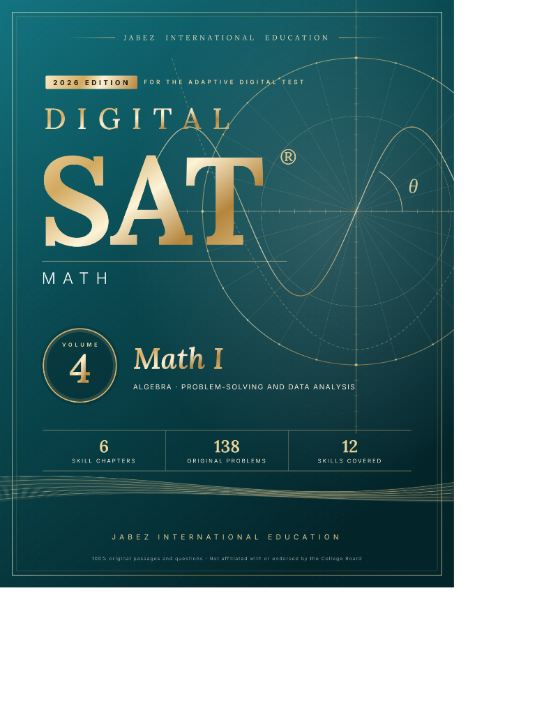 Jabez Digital SAT Math Volume 4 Math I 교재 표지