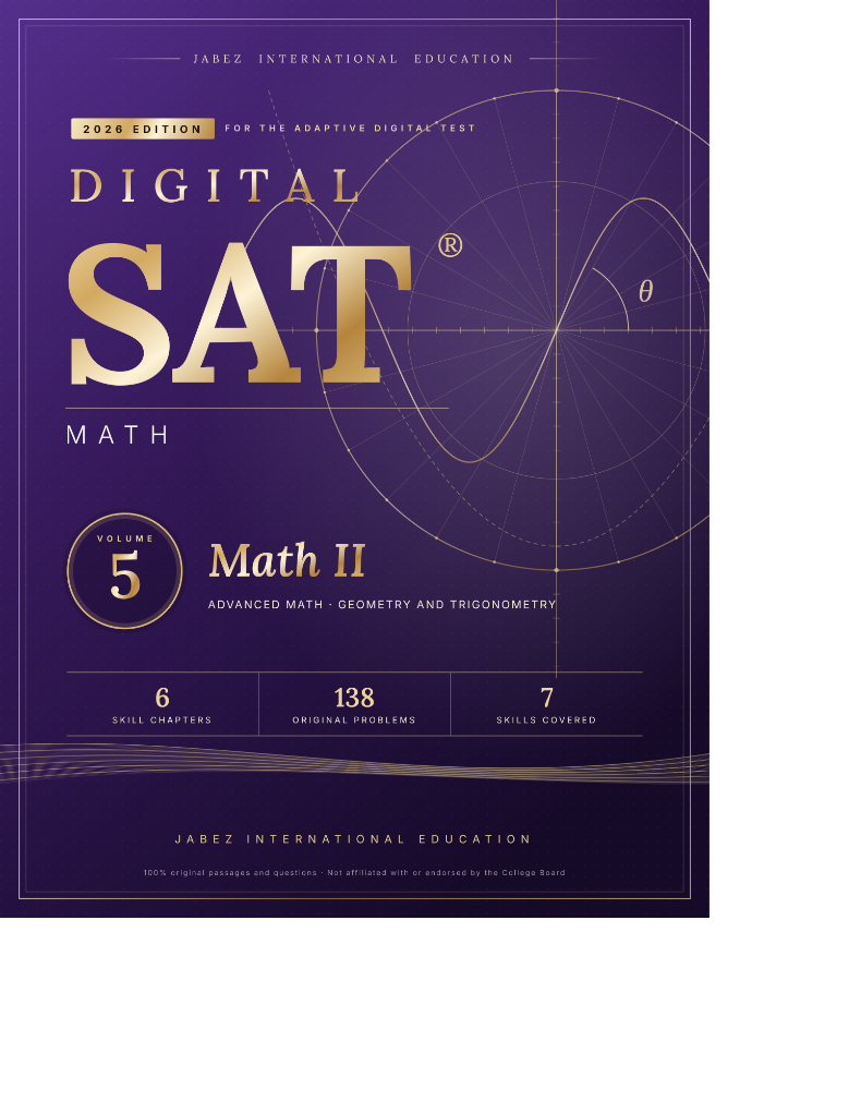 Jabez Digital SAT Math Volume 5 Math II 교재 표지